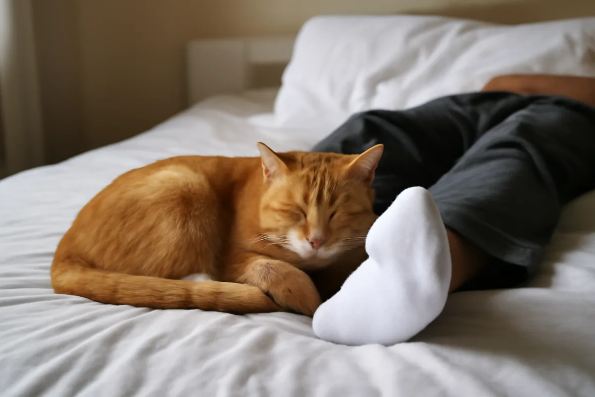 Perché il gatto dorme vicino alle gambe durante la notte: il segreto dietro questa scelta