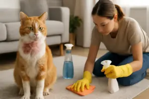 Dermatiti nei gatti e igiene dell’ambiente domestico: la procedura che riduce recidive e fastidi