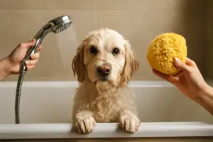 Doccia o spugna per il bagno del cane? I pro e contro da conoscere prima di iniziare