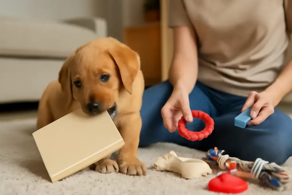 Cucciolo di cane morde tutto: strategie pratiche per insegnargli a usare i giochi giusti