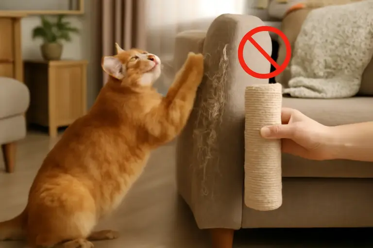 Il gatto graffia mobili e divani: consigli utili per proteggere la casa senza punizioni
