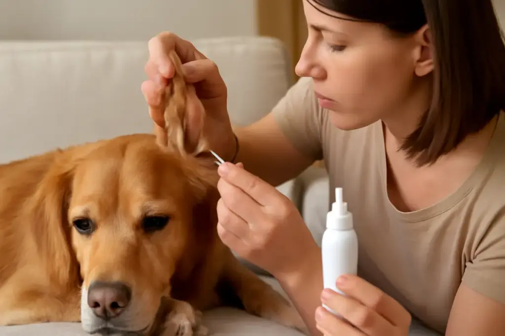 Pulizia delle orecchie nel cane: la tecnica che riduce infezioni e disagi