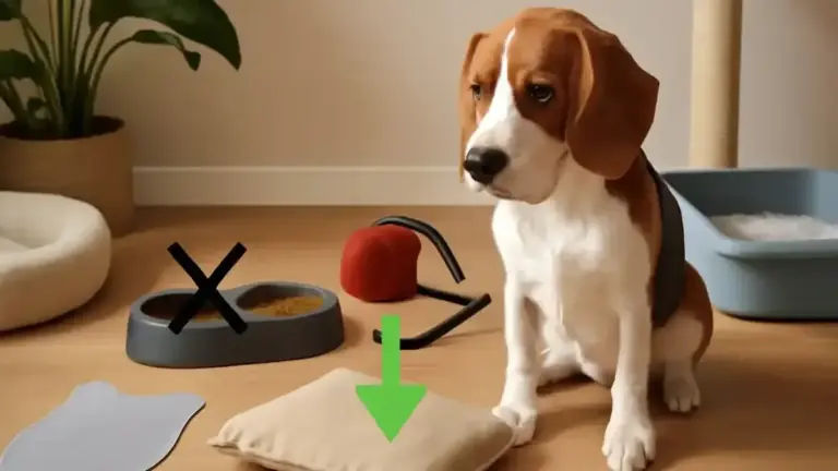 Cane che trascina il proprio gioco nella zona riposo: quando lasciare che sia lui a scegliere dove usarlo invece di spostarlo ogni volta