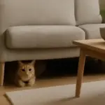 Gatto che si nasconde dietro una tenda ma non entra nei rifugi chiusi: cosa osservare tra visuale, uscita e distanza dalle persone