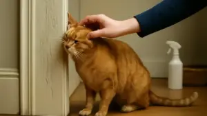 Gatto che graffia vicino alla porta: come posizione dei tiragraffi e passaggi della casa possono influire sulla scelta